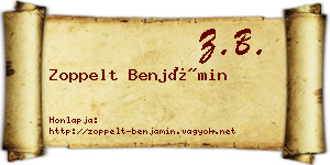 Zoppelt Benjámin névjegykártya